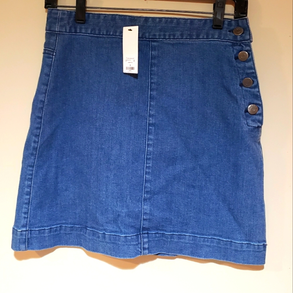 Francesca's Harper Heritage Denim Jean Skirt